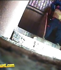 Old and young pissers tinkling in front of spy cam