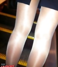 Tiny white thong awesome upskirts