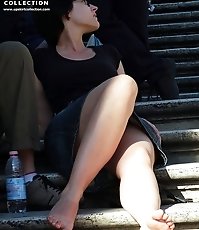 Exclusive up skirt tease from cuties